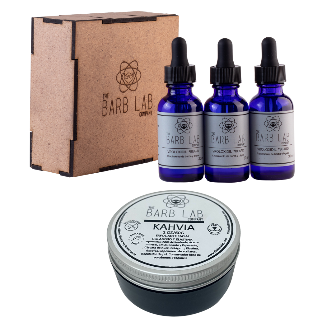 KIT DE VROLOXIDIL BEARD EXFOLIANTE The Barb Lab